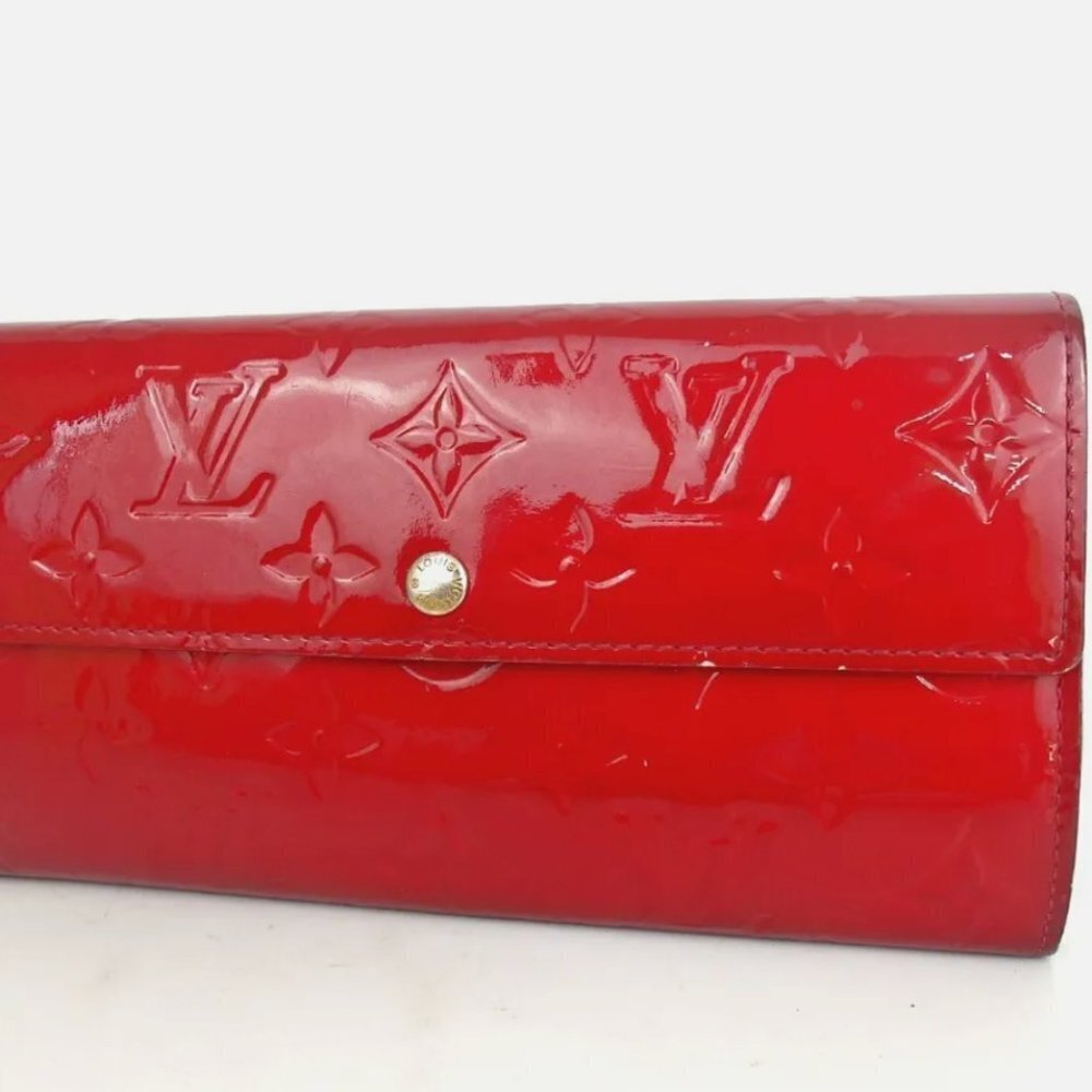 Sold! LOUIS VUITTON Vernis Portefeiulle Sarah wallet oversized contintental - Picture 2 of 13